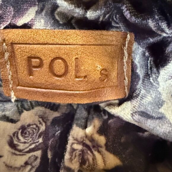 POL Ecru/Purple Rose Velvet Bomber Jacket Sz S Y2K, Soft Girl, Vintage - Picture 8 of 15